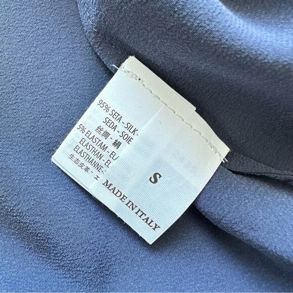 Brunello Cucinelli women silk blouse with chain collar size S Retail 1450$ - Picture 7 of 10